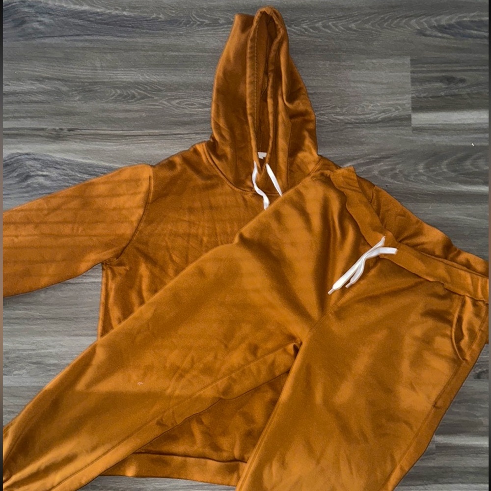 Tan Hoodie And Pants